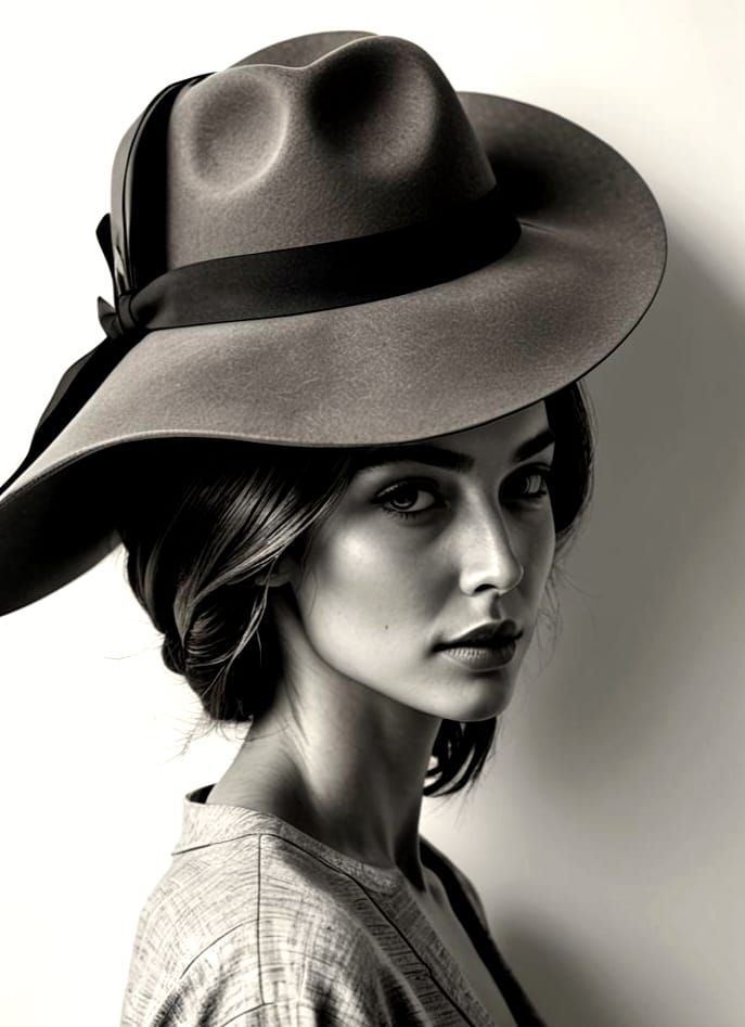 Photorealistic 3D Image of Woman's Hat