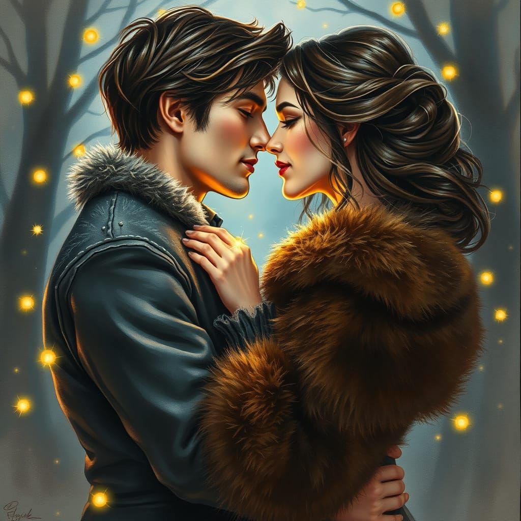 Passionate Couple Embraces for Historical Romance Cover