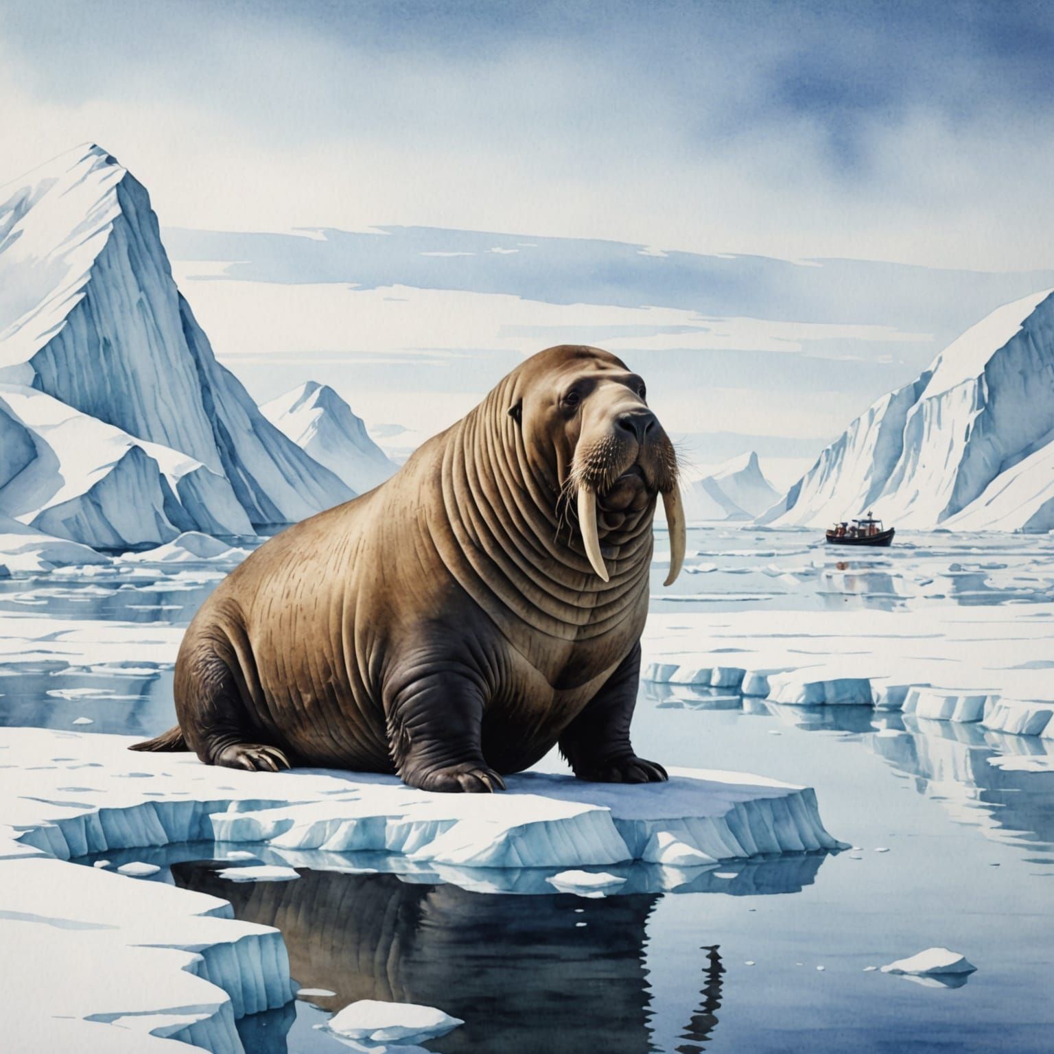 A lumbering giant walrus