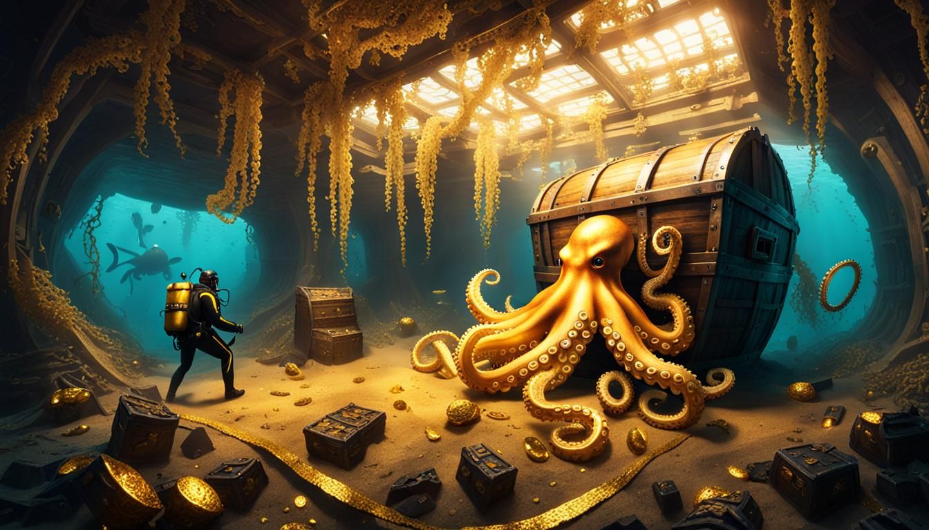 Golden Octopus Discovery in Sunken Ship Treasure Trove