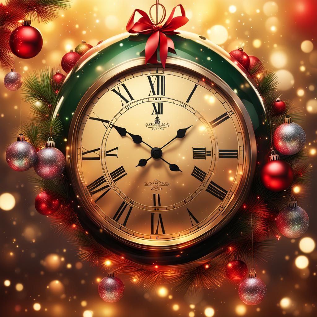 Christmas Baubles and Lights in Splash Art Style