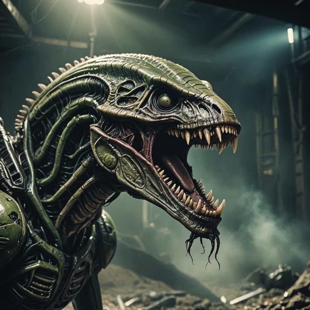 Horrifying Alien Horror with Sharp Teeth