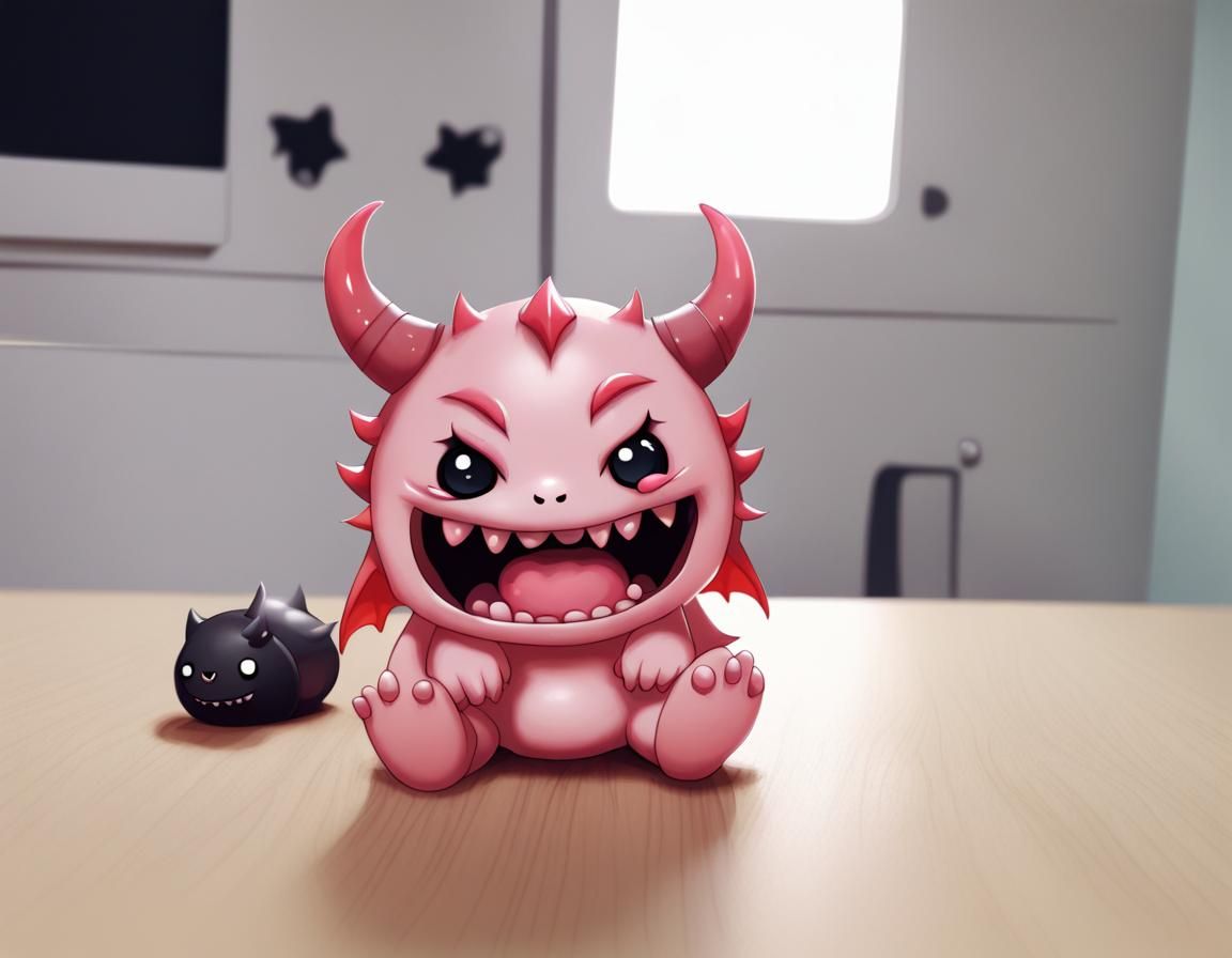 Cute Kawaii Chibi Demon Illustration