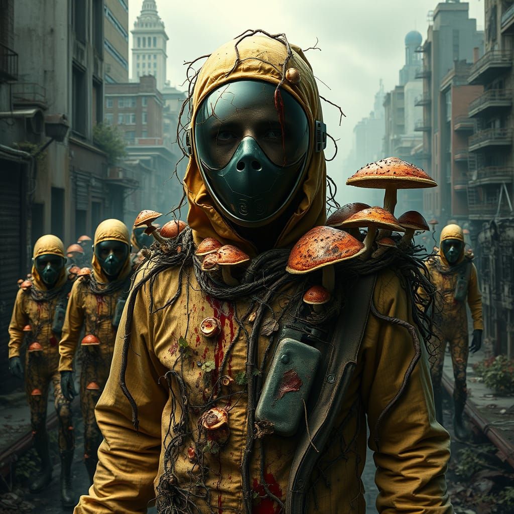 Hazmat Survivor Overgrown by Nature's Fury