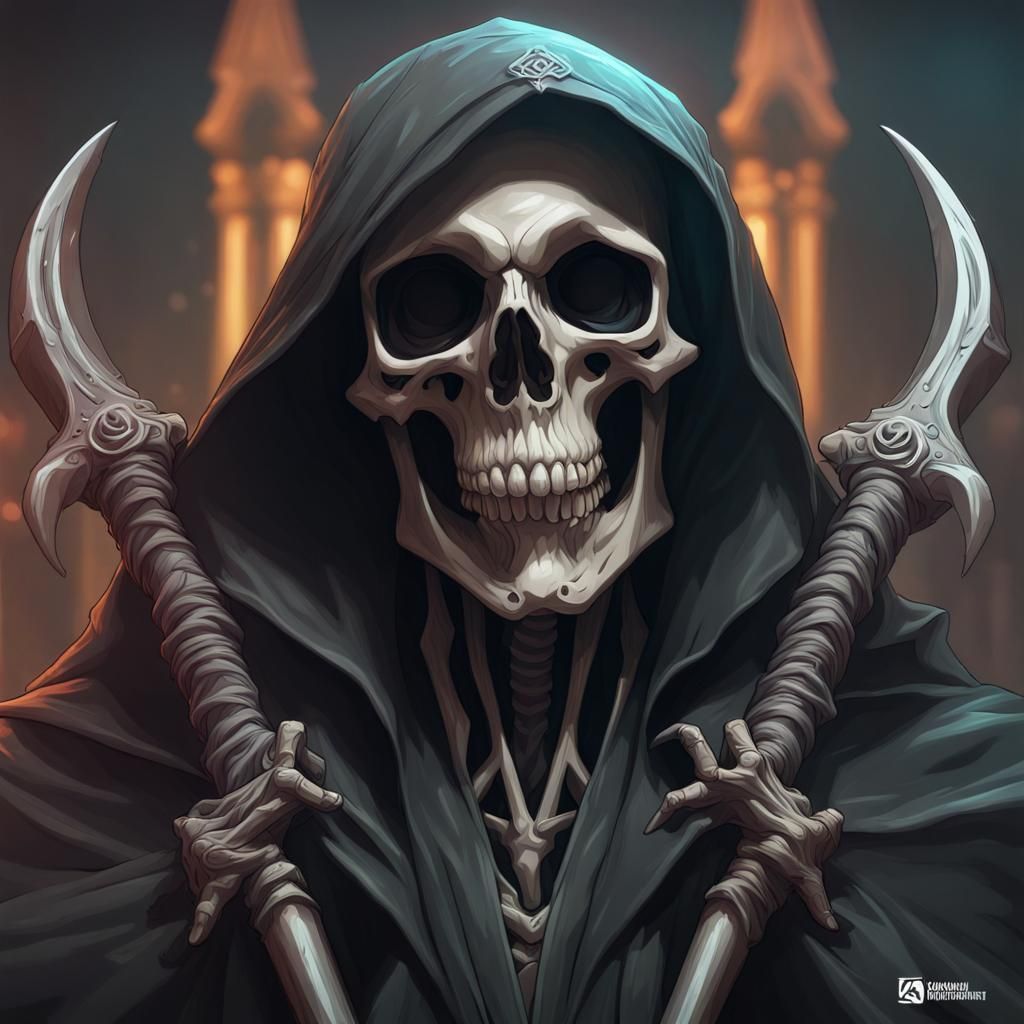 Epic Grim Reaper Skeleton Portrait