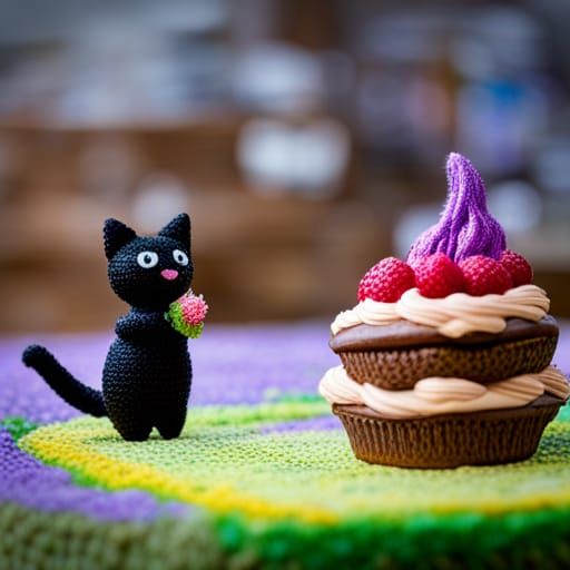 Jiji the Cat Surrounded by Toys in Ghibli Style