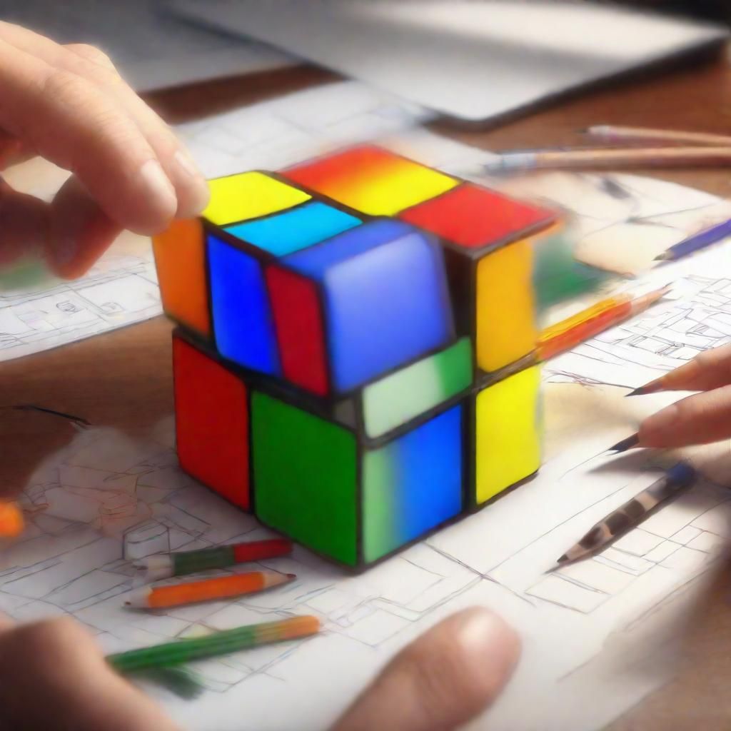Solving a Rubik's Cube: Hyper-Realistic Digital Art