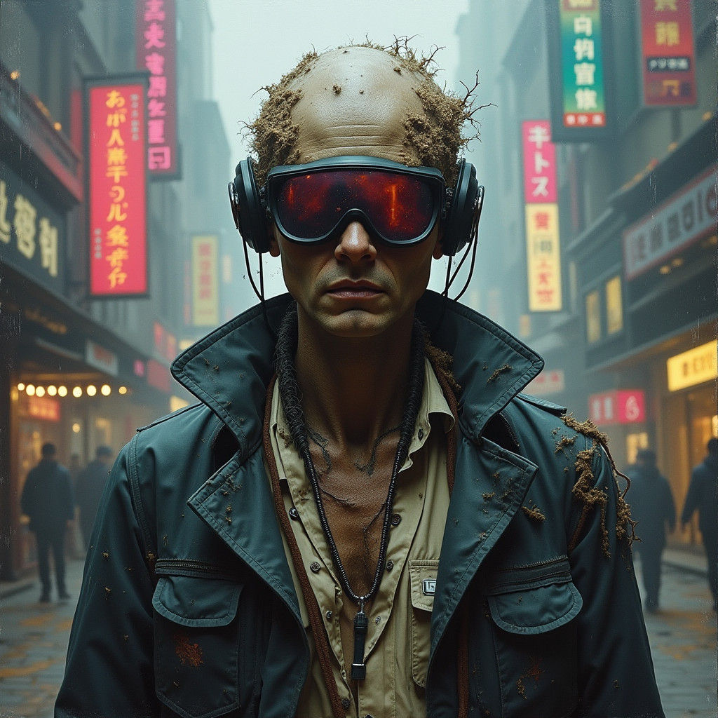 Cyberpunk Abomination in Fungal Decay