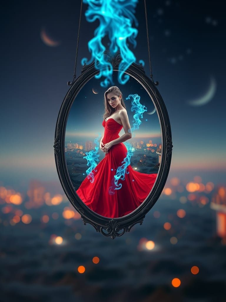 Surreal Portrait in Endless Landscape