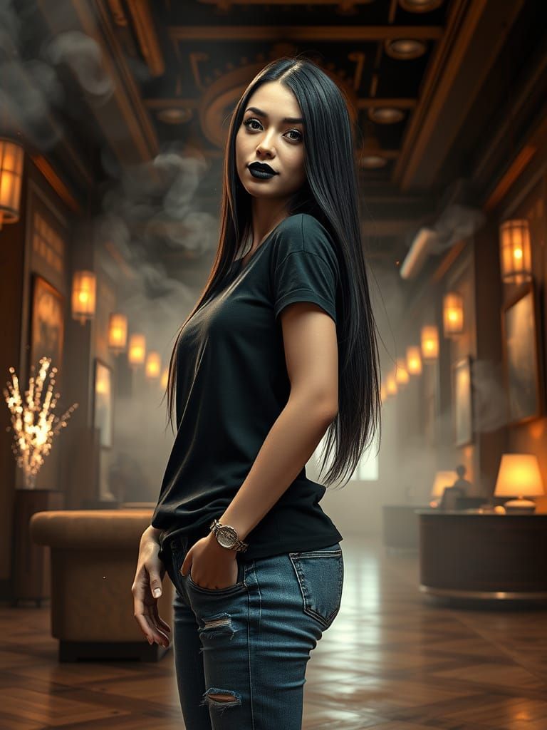 Steampunk Woman Portrait in 8K Photography