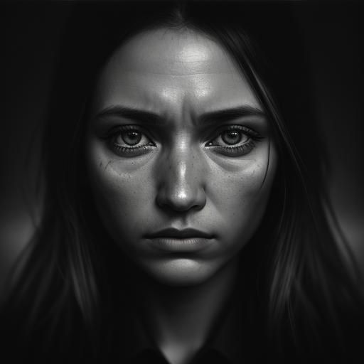 Emotional Close-Up Portrait in Ambient Light