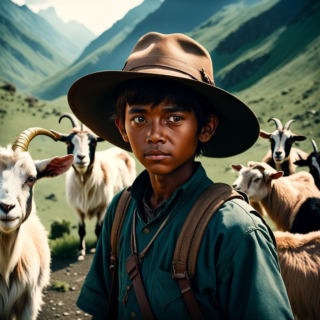 Peter the Goat Herder: Cinematic Film Still