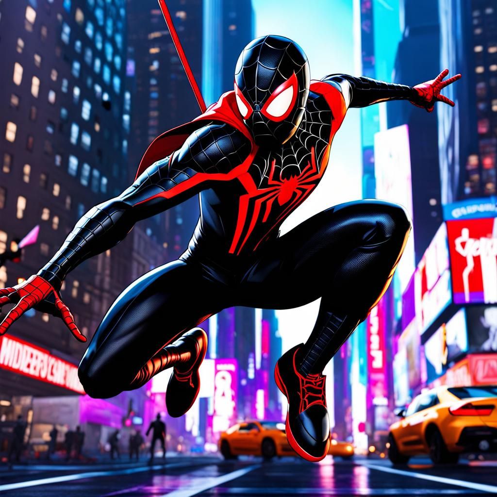 Spider-Man Miles Morales in New York City