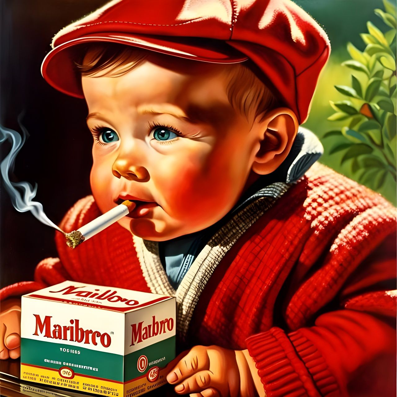Satirical 1950s Ad Depicts Smoking Baby