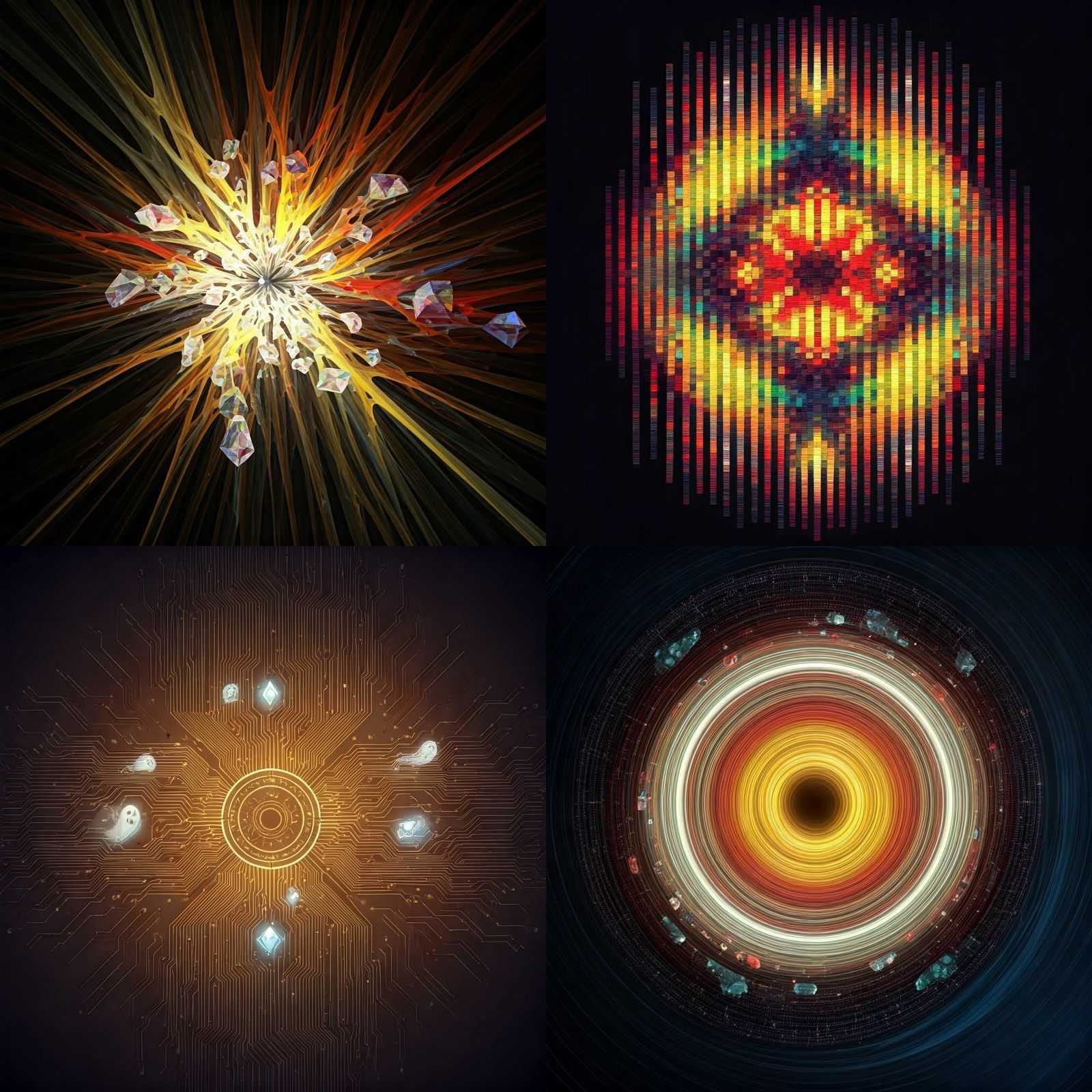 Systematic Pixel Color Arrangement: An Abstract Digital Ener...