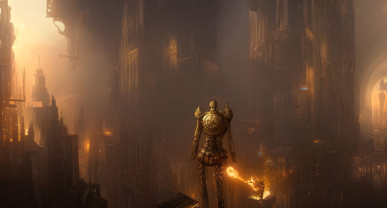 Steampunk Lizard Wizard in Hyper-Realistic Cityscape