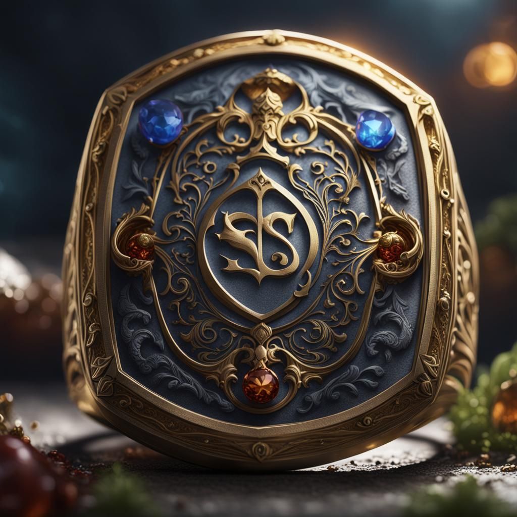 Detailed Matte Painting of Heirloom Signet Ring