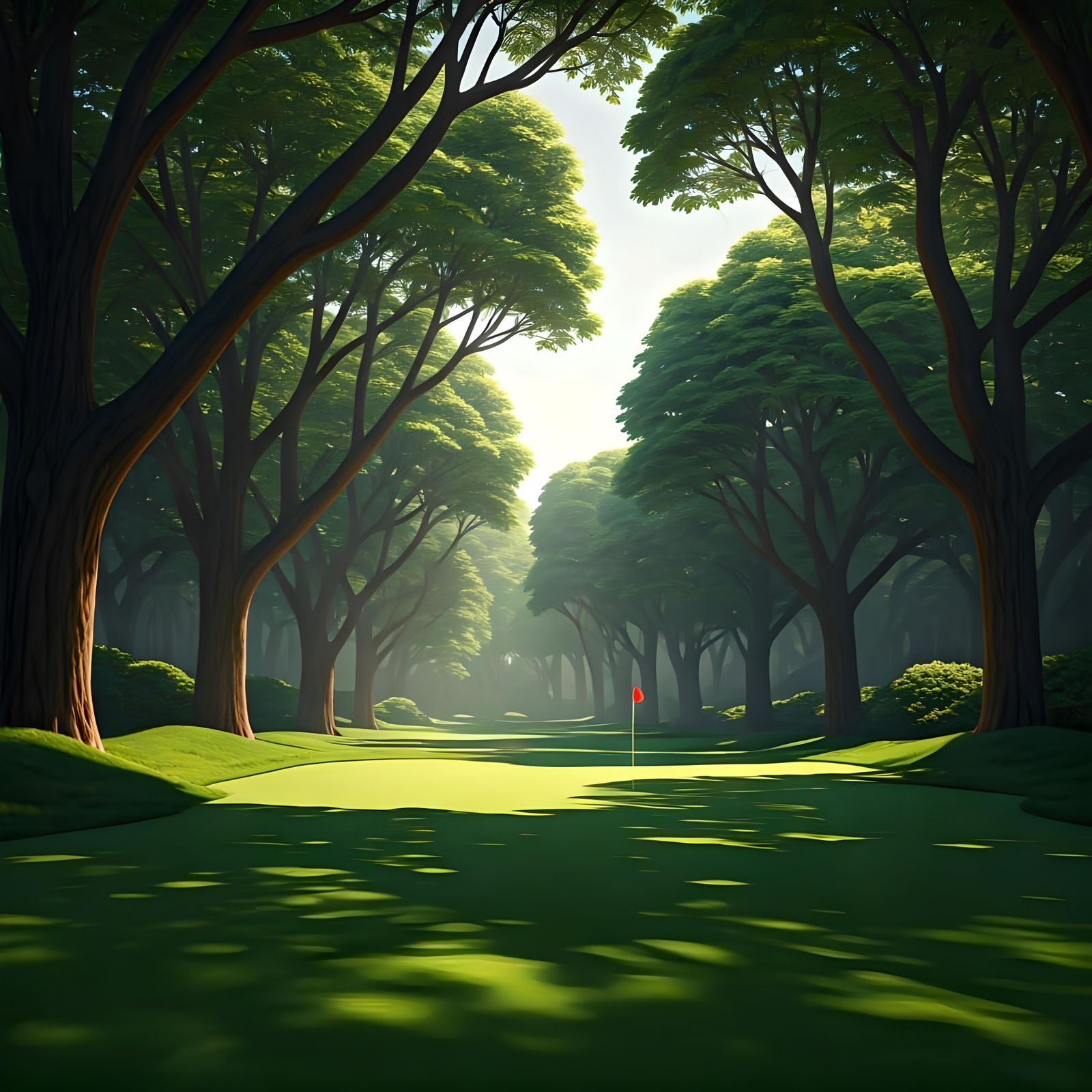 Hyperrealistic Putting Green Concept Art