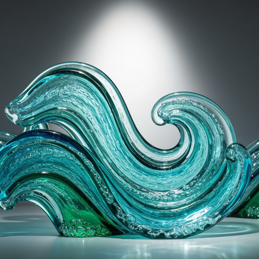 Sea glass sculpture