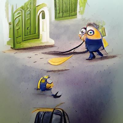 Minion's Lost Keys: Storybook Illustration