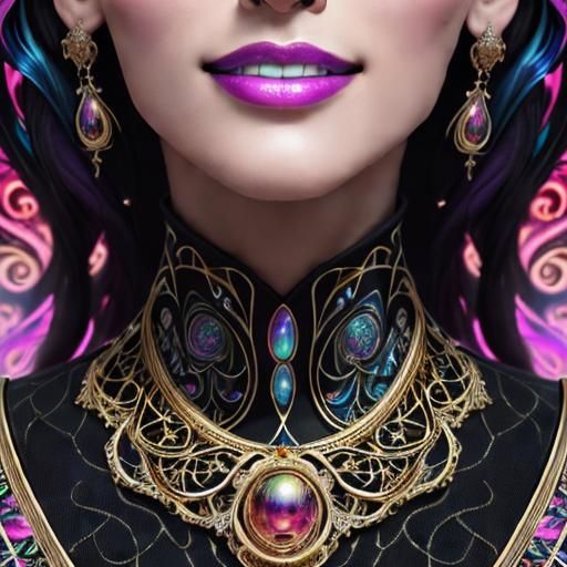 Psychedelic Baroque Portrait in Ultra-Realistic Detail