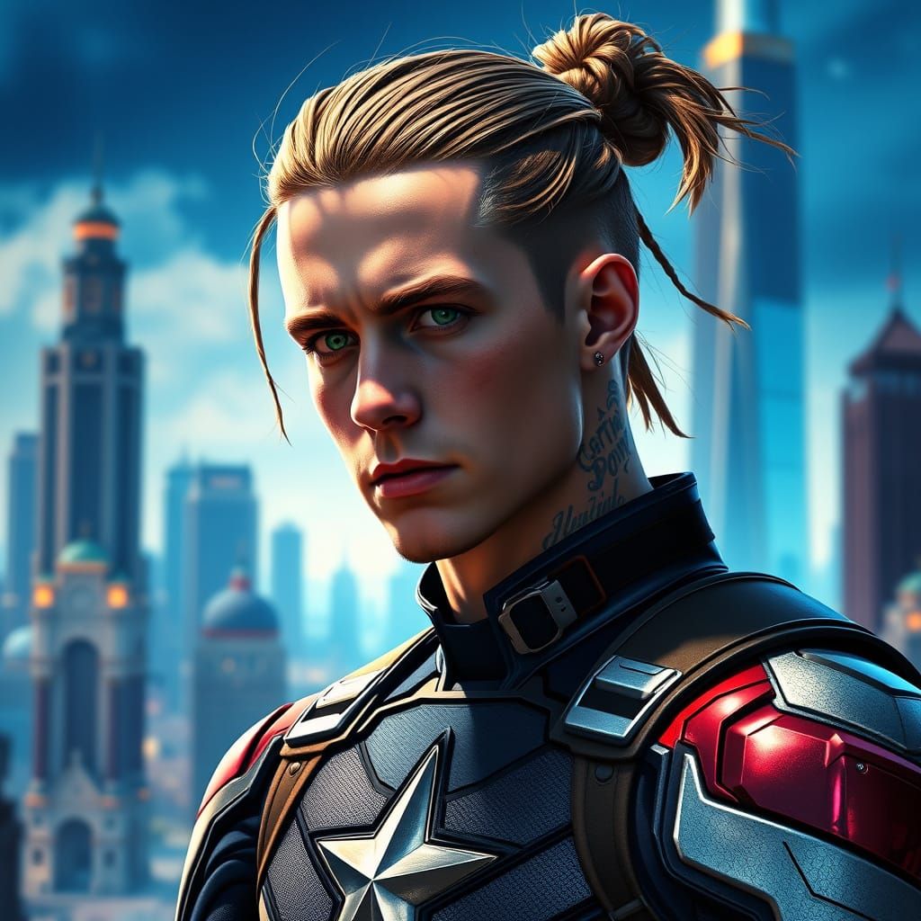 Young Hero Embodies Patriotism in Reimagined Captain America...