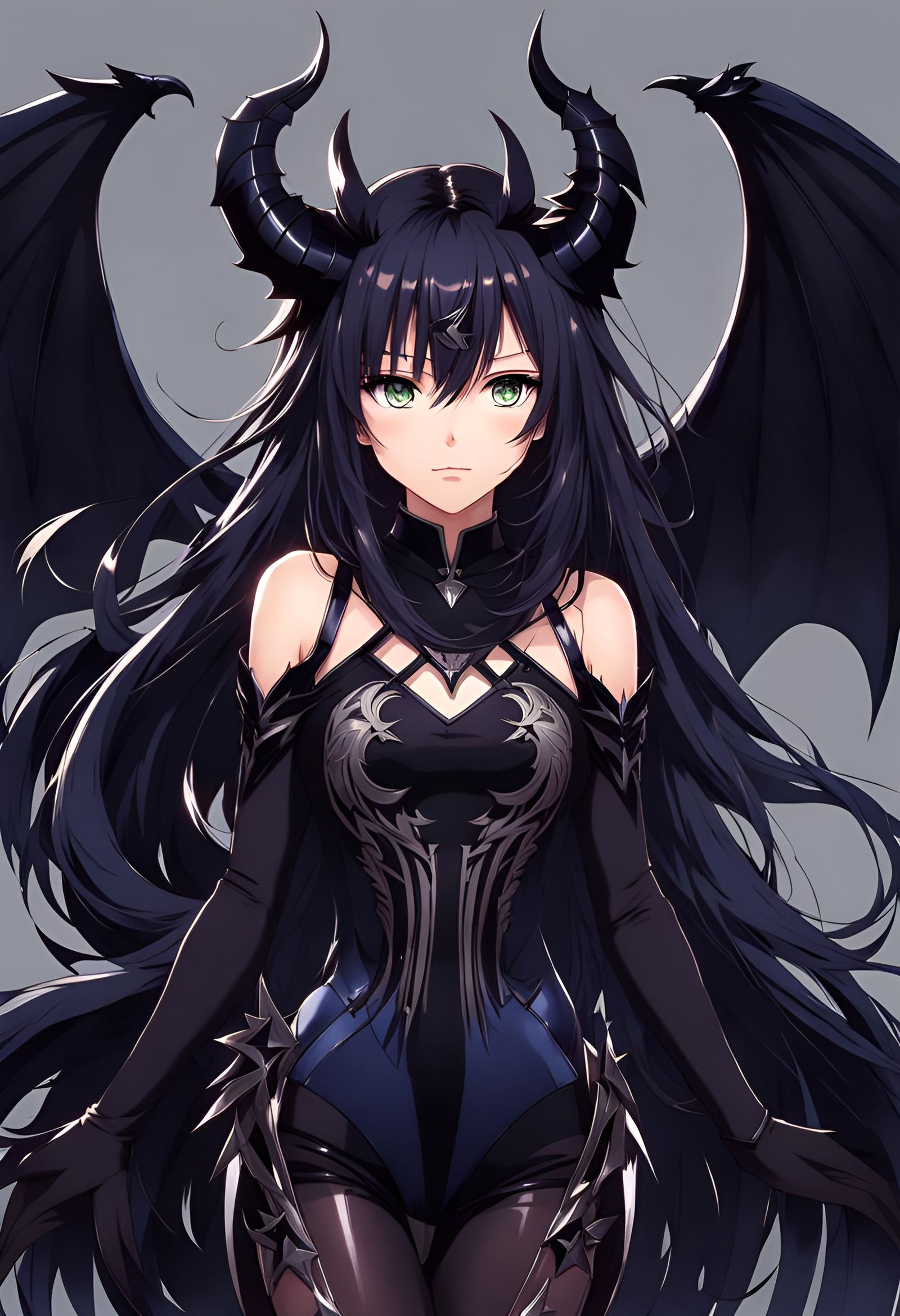 Draconic Anime Girl Portrait in Fantasy Style