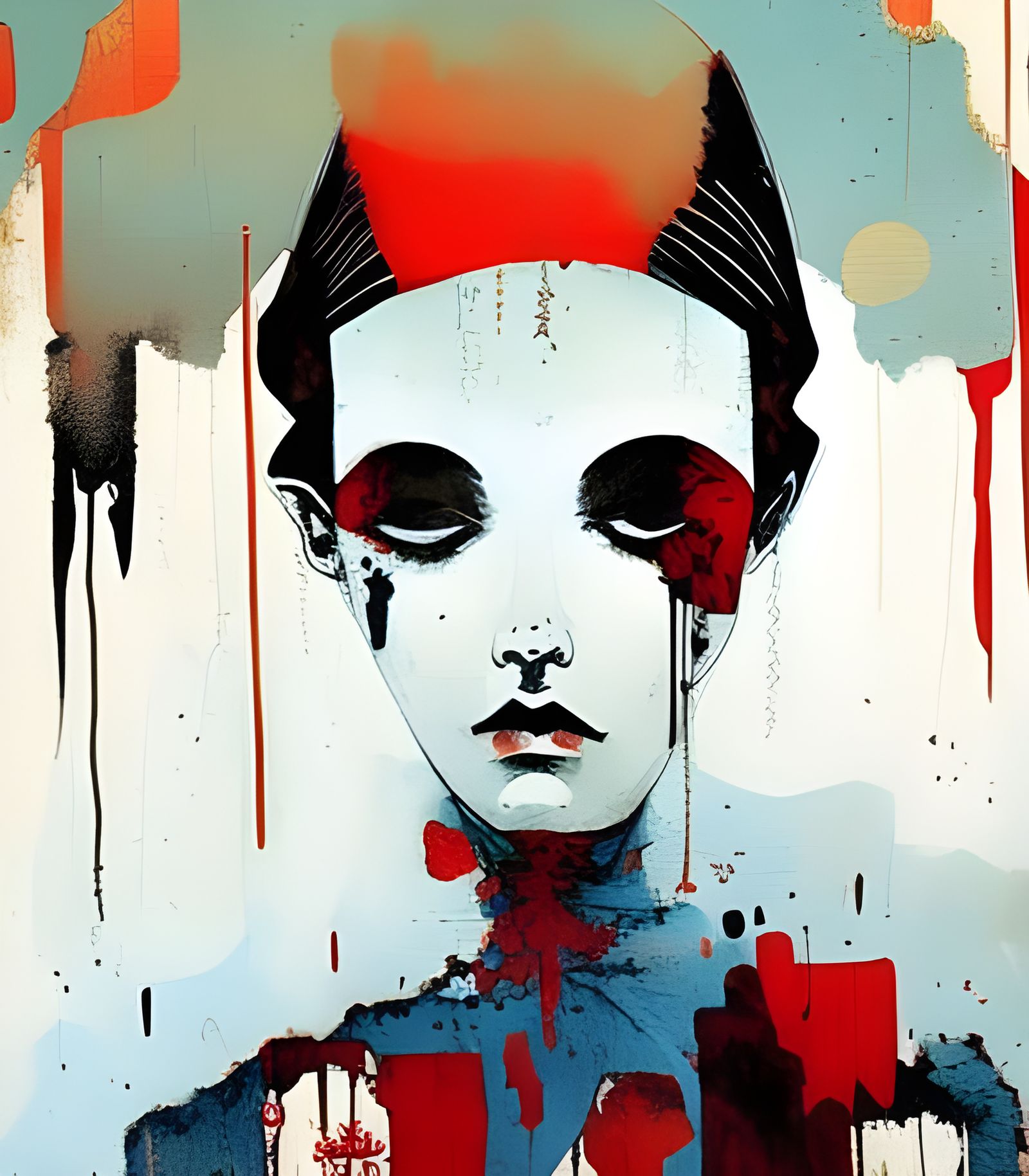 Sinister Ghosts in a Matte Painting Style