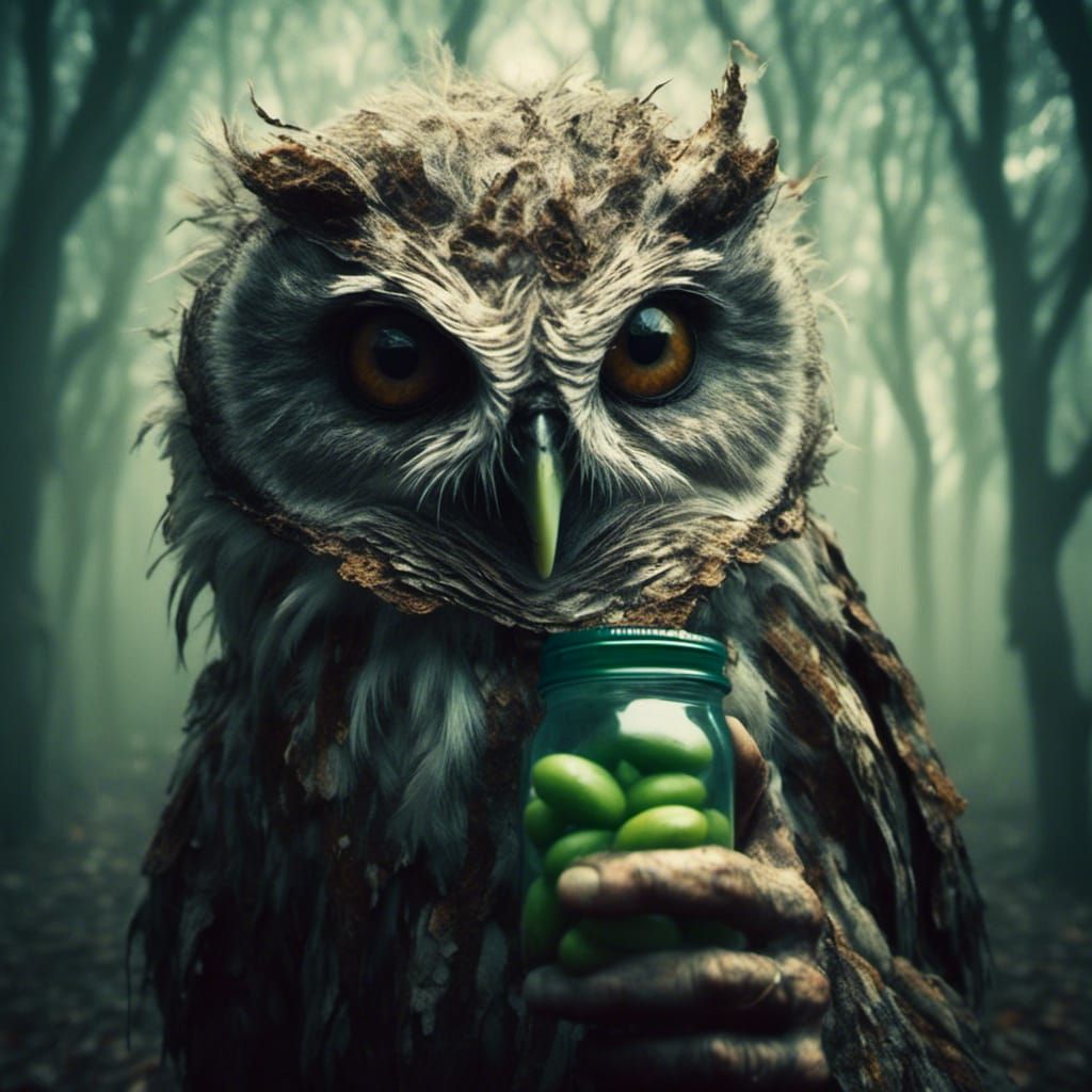 The Owl Has A Jar Of Pickles