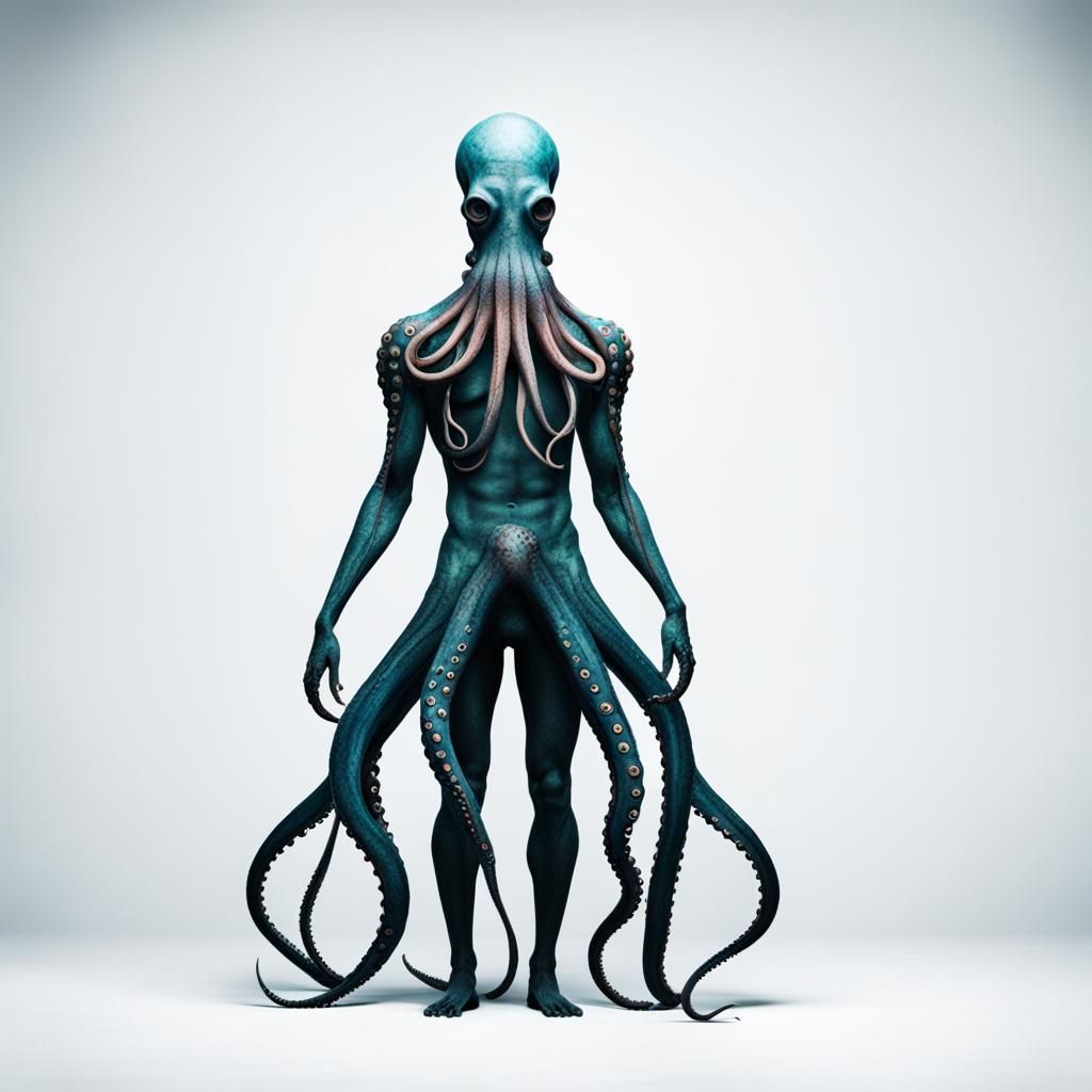 Person with Octopus Body: AI Generated Surrealism
