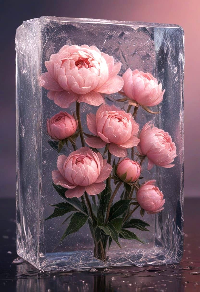 Detailed Ice Crystal Formations