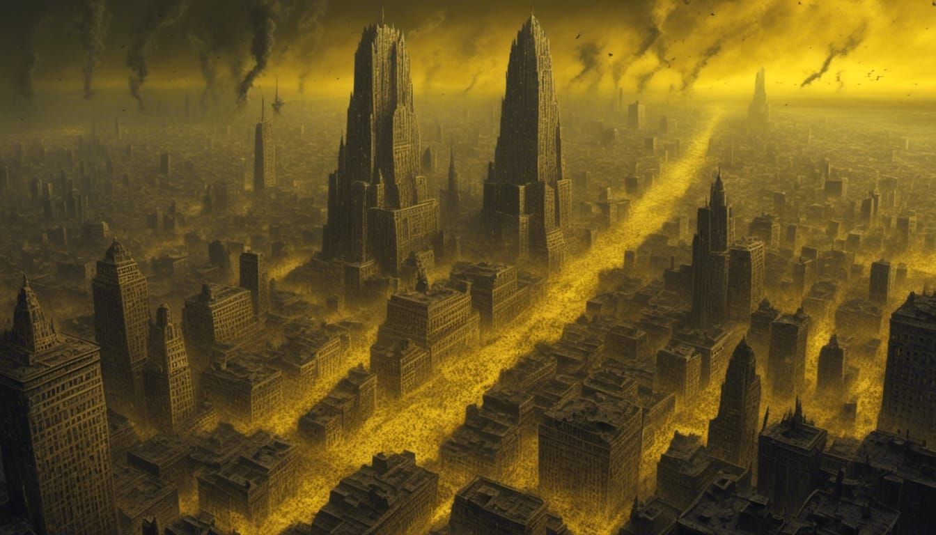 <lora:Terror of the Mythos:1.0> 1920s new york , a yellow mi...