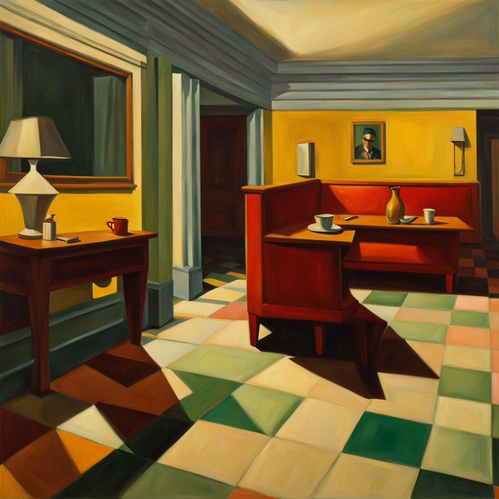 Psychedelic Cubism in Warm Colors