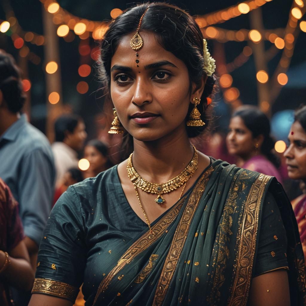 Diwali Celebration: Ultra Photorealistic Indian Woman