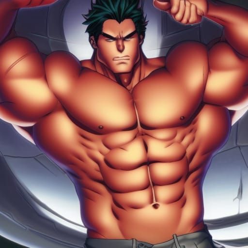 Muscular Anime Men: Comic Book Art Style