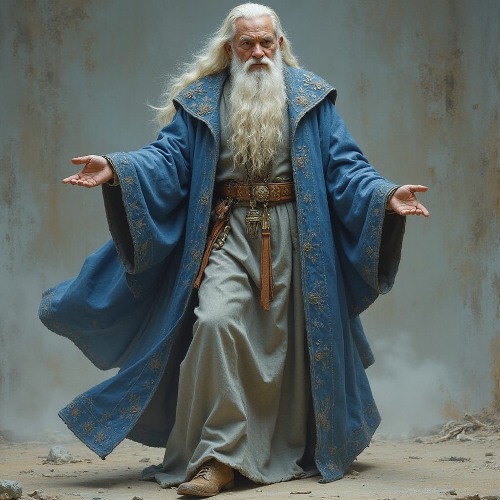 Wise Wizard Portrait in Fantasy Art Style