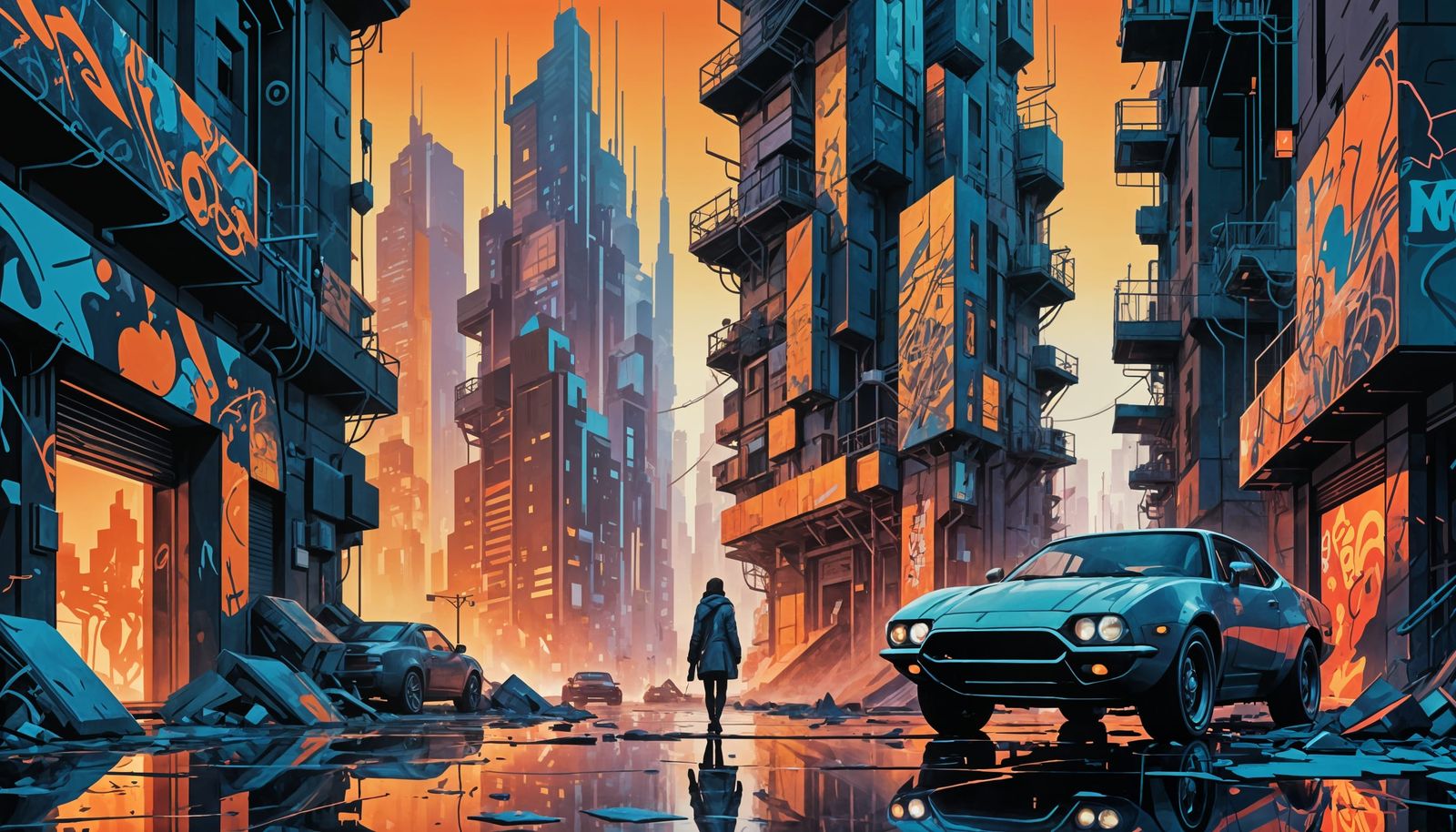 Sorrowful Graffiti in Vibrant Polychromatic Colors