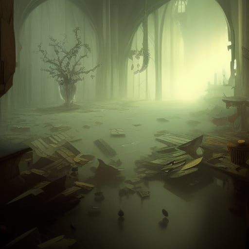 Shattered Dreams: Dark Fantasy Art in 8K Resolution