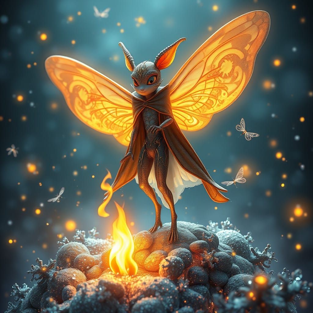 Firefly in Snowglobe: Digital Anime 3D Art