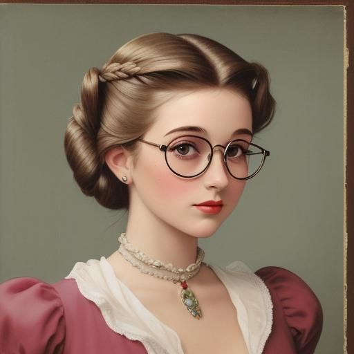 Vintage Fashion Portrait with French Twist