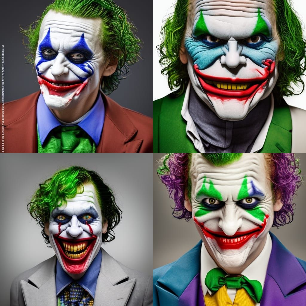God The Joker Spreading Chaos: Professional Portrait
