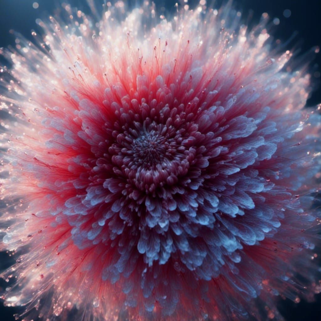 Ethereal Abstract Flower in Hyperrealistic Macrophotography