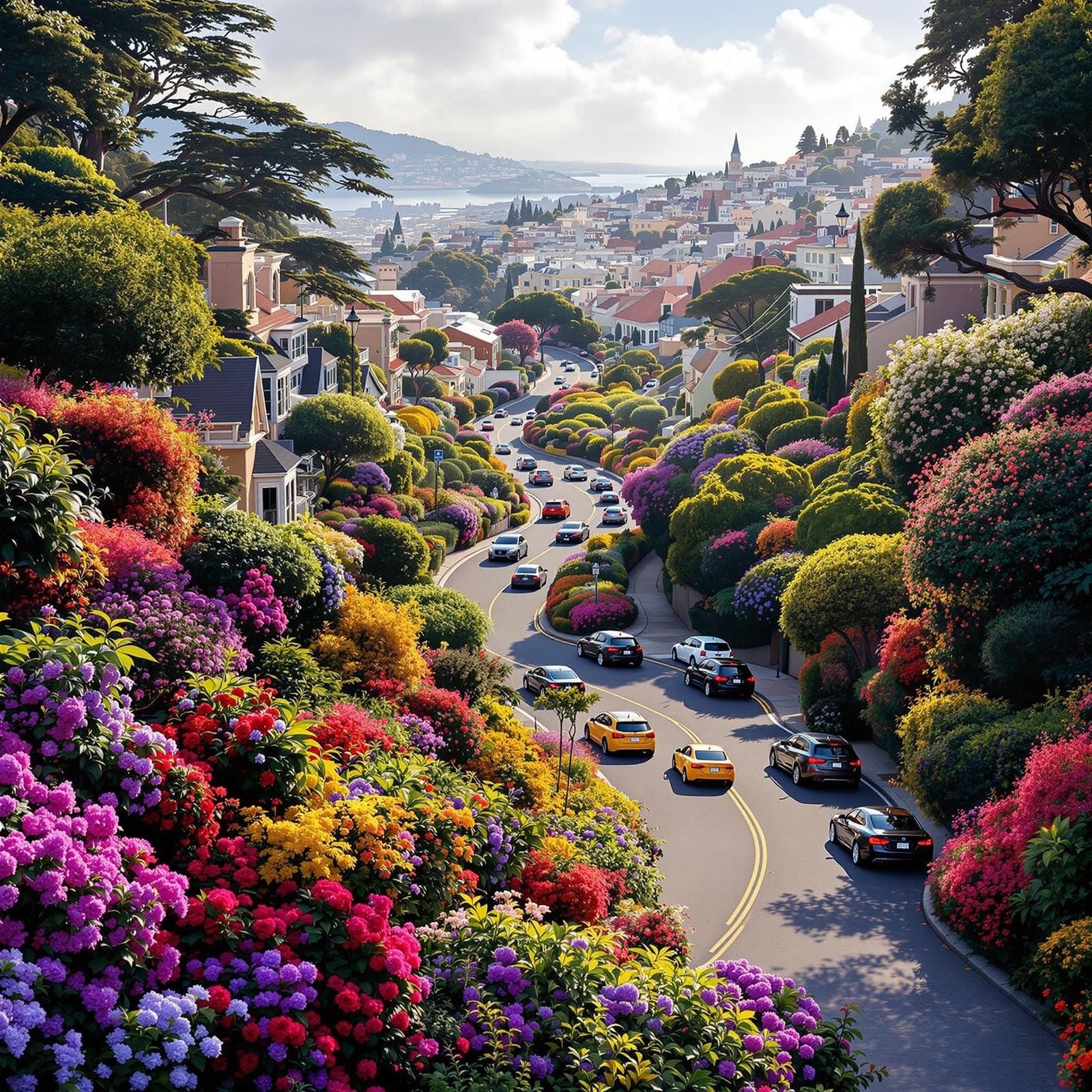 Vibrant San Francisco Landscape in 8k Matte Painting Style