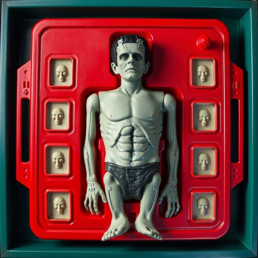 Frankenstein's Operation: A Humorous AI Art Image