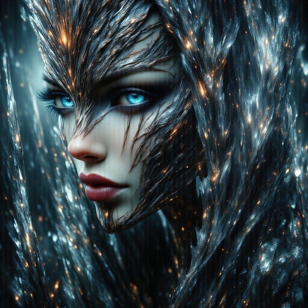 Ominous Christmas Morning Embrace in Brushed Oils