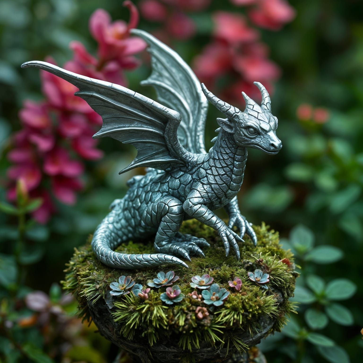 Silver Faerie Dragon: Fantasy Art Portrait