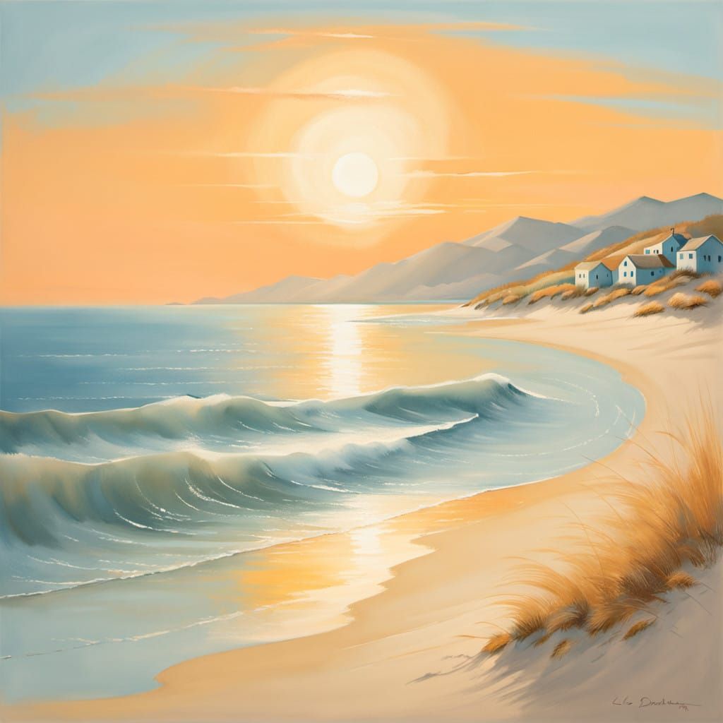 Seaside Family Gathering in Soft Pastel Hues