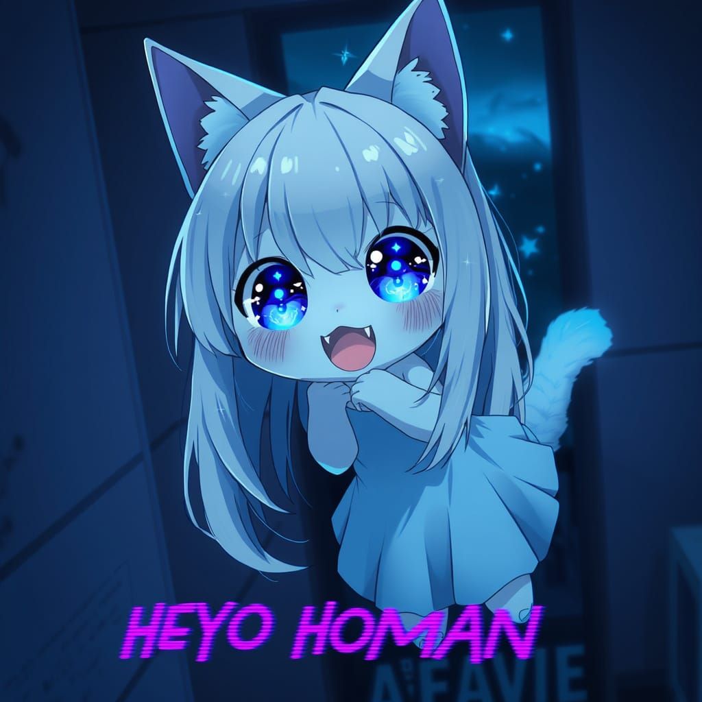 Ghostly Catgirl Greets With Spooky Whimsy