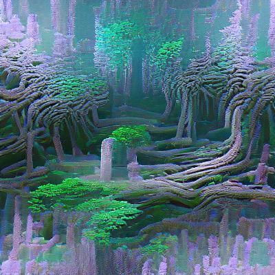 Enchanted Ancient Forest with Sunlight