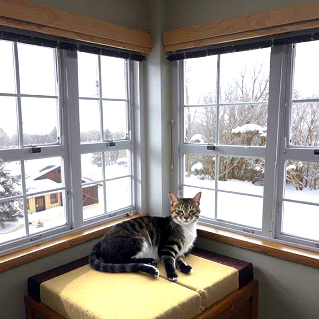 Cozy Winter Cat Retreat from Snowy Cold